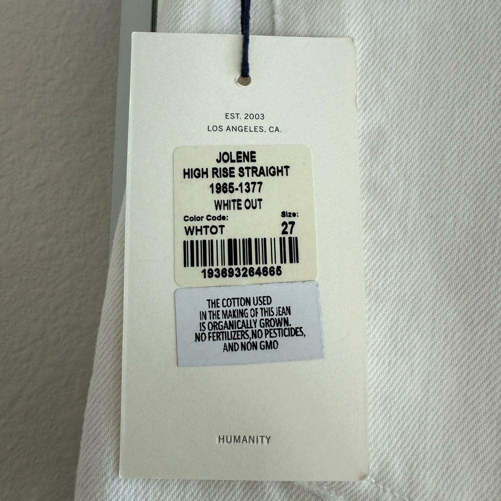 *Sold* Citizens of Humanity Jolene Jeans Size 27 White - Picture 4 of 8